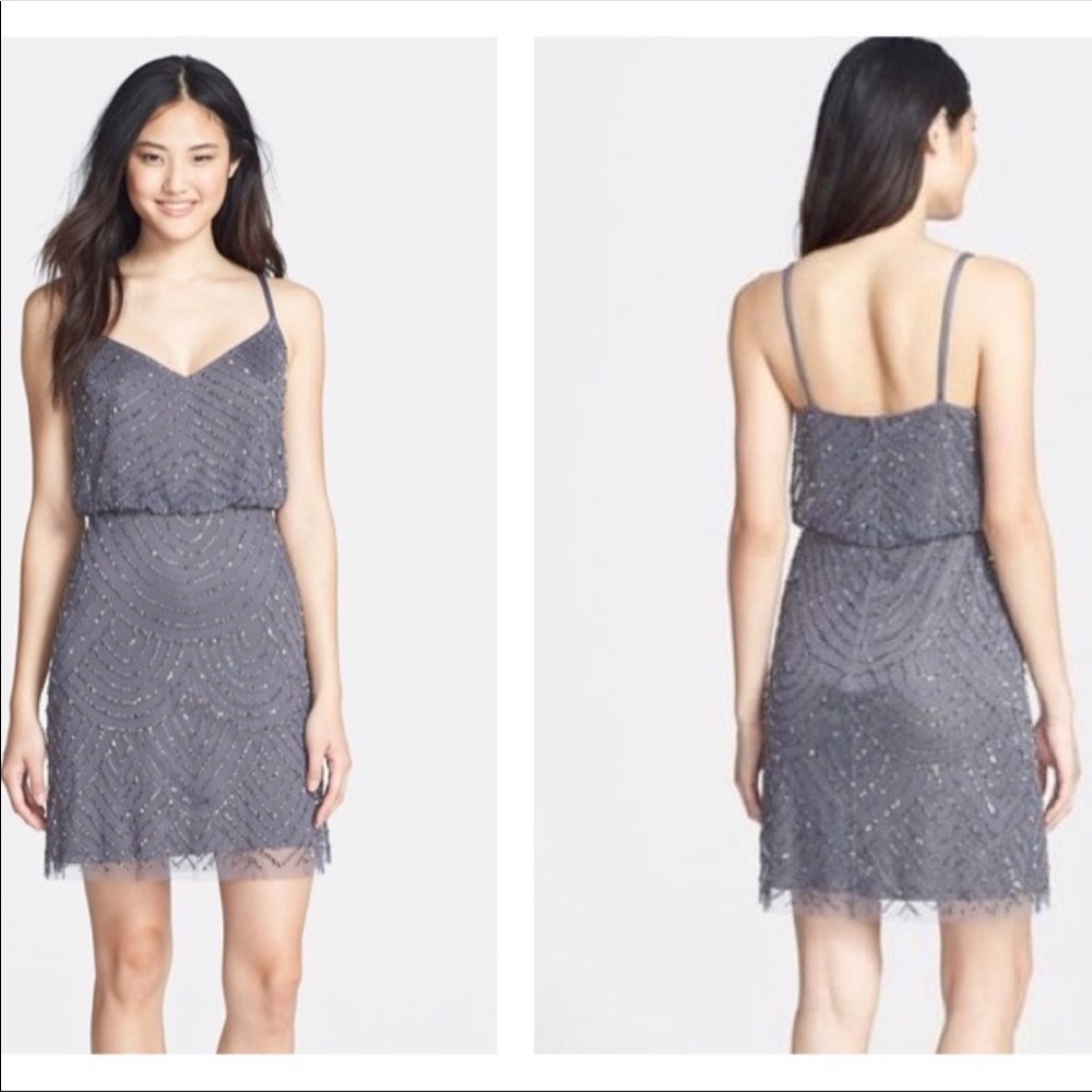 Adrianna-Papell cocktail blouson dress